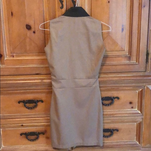 Capretta Leather Trim Dress - Picture 2 of 3